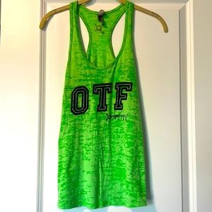 OTF Vintage Green Burnout Tank